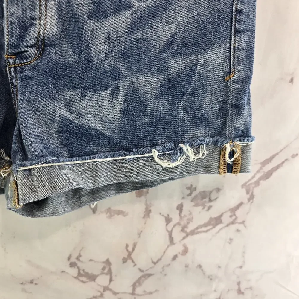 Anthropologie Shorts Womens 28 High Rise Denim Jean Pilcro Cuffed Tie Dye - Picture 5 of 14